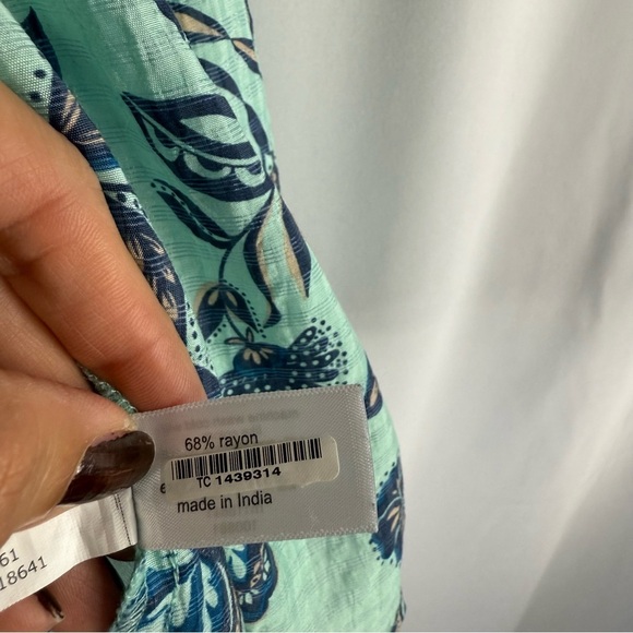 Lane Bryant Mint Floral Blouse - Picture 6 of 10